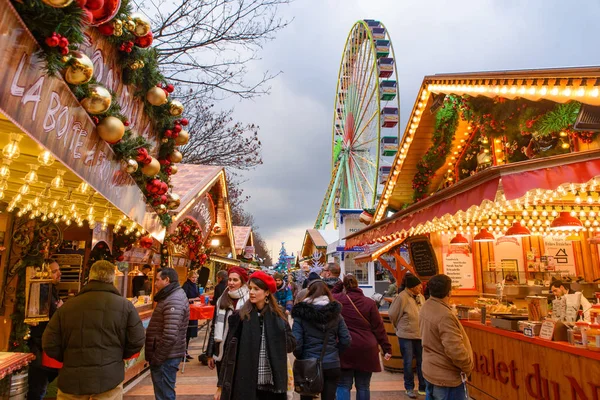 2018 Mercado Natal Tuileries Gardens Paris França — Fotografia de Stock