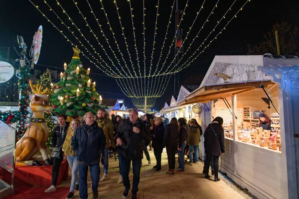 2018 Kerstmarkt Défense Paris Frankrijk — Stockfoto