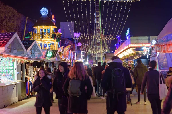 2018 Mercado Natal Tuileries Gardens Paris França — Fotografia de Stock