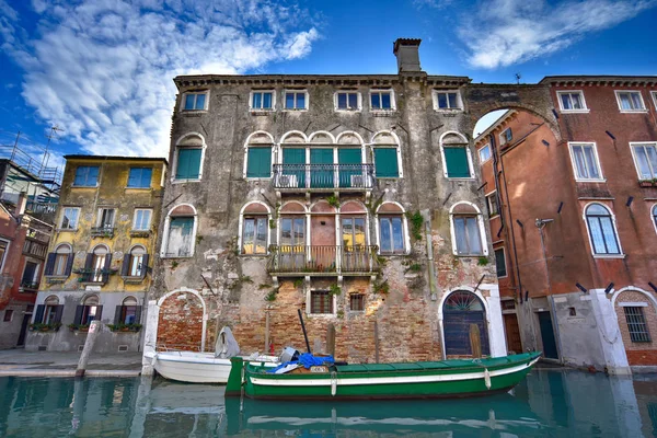 Prédios Vintage Por Canal Veneza Itália — Fotografia de Stock