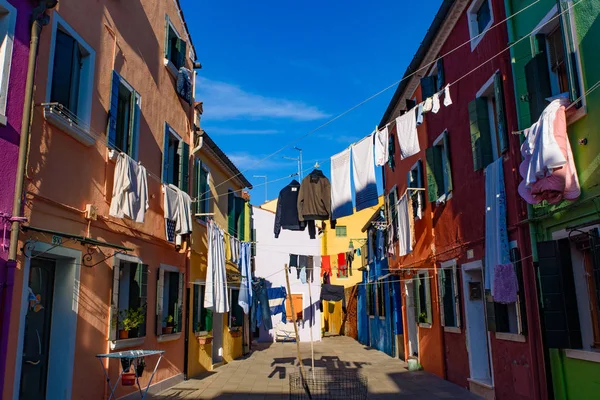 Île Burano Célèbre Pour Ses Maisons Pêcheurs Colorées Venise Italie — Photo