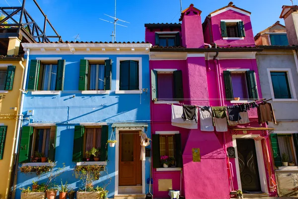 Île Burano Célèbre Pour Ses Maisons Pêcheurs Colorées Venise Italie — Photo