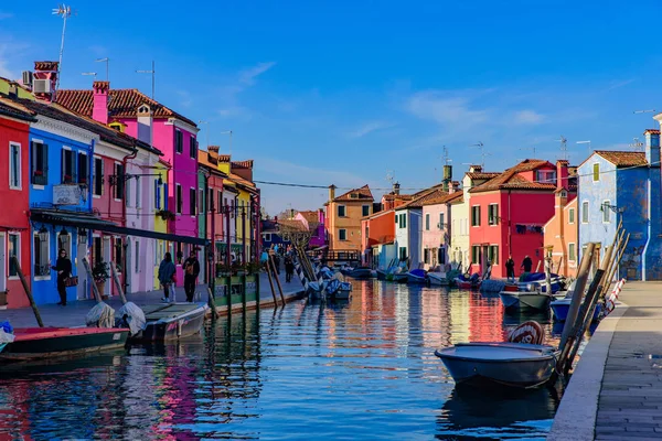 Burano Island Famous Its Colorful Fishermen Houses Venice Italy — Stock Photo, Image