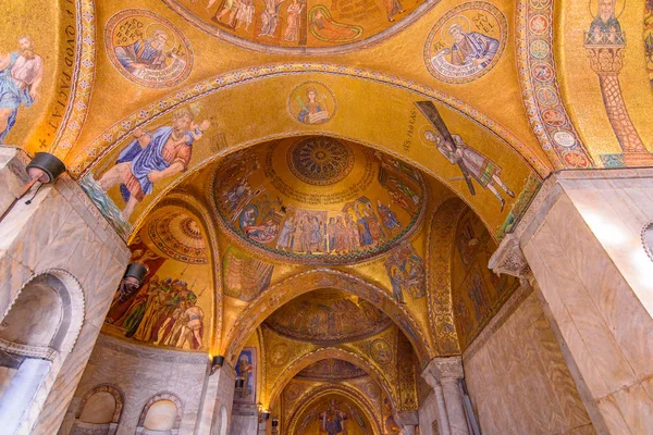 Мозаїчного Мистецтва Прикраса Інтер Єру Святого Марка Базиліка Кафедральний Собор — стокове фото