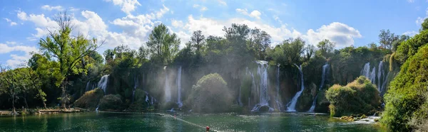 Panorama Des Kravica Wasserfalls Bosnien Und Herzegowina — Stockfoto