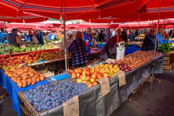 Dolac Market Most Visited Farmer Market Zagreb Croatia — стоковое фото