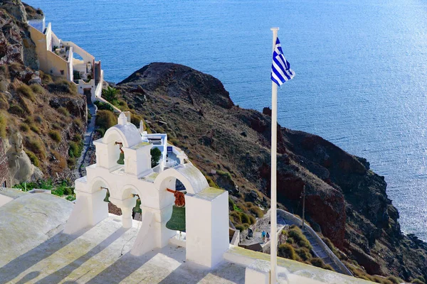 Bell Tower Oia Santorini Greece — Stock Photo, Image