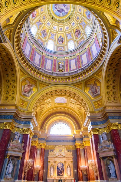 Interior Basílica San Esteban Una Catedral Budapest Hungría —  Fotos de Stock