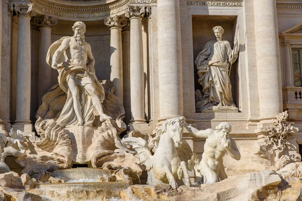 Trevi Fountain Egyik Leghíresebb Szökőkút Világon Rómában Olaszországban — Stock Fotó