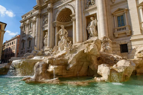 Trevi Fountain Egyik Leghíresebb Szökőkút Világon Rómában Olaszországban — Stock Fotó