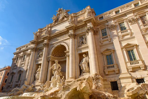 Trevi Fountain Egyik Leghíresebb Szökőkút Világon Rómában Olaszországban — Stock Fotó