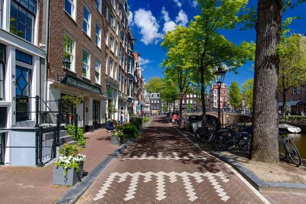 Street View Amsterdam Netherlands — Stock Photo, Image