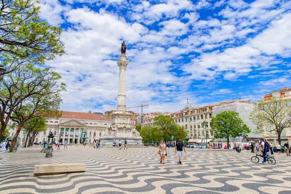 Columna Pedro Plaza Rossio Lisboa Portugal — Foto de Stock