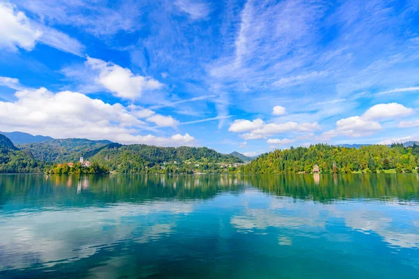 Lake Bled Popular Tourist Destination Slovenia — Stok fotoğraf