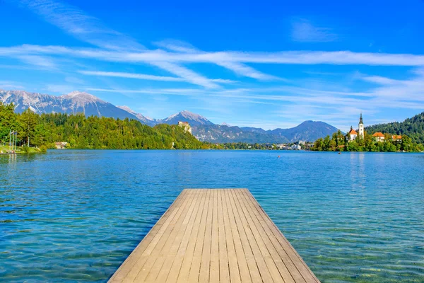 Lake Bled Popular Tourist Destination Slovenia — Stock Fotó