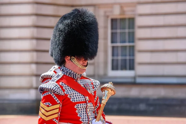 Wachablösung Auf Dem Vorplatz Des Buckingham Palace London Vereinigtes Königreich — Stockfoto