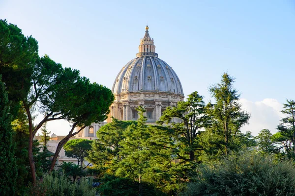 梵蒂冈圣彼得大教堂的圆顶是世界上最大的教堂 — 图库照片
