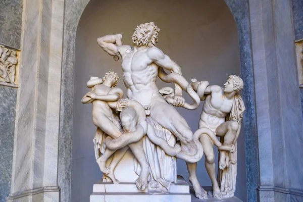 Statua Laocoonte Dei Suoi Figli Nei Musei Vaticani Città Del — Foto Stock