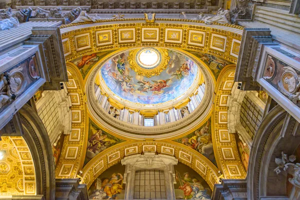 Interior Basílica San Pedro Ciudad Del Vaticano Iglesia Más Grande — Foto de Stock