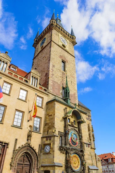 Torre Del Reloj Astronómico Plaza Ciudad Vieja Praga República Checa — Foto de Stock