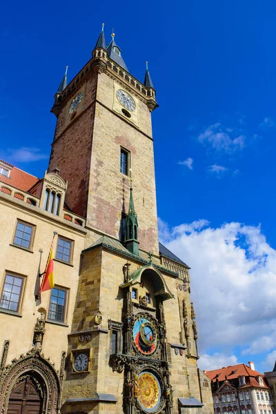 Torre Del Reloj Astronómico Plaza Ciudad Vieja Praga República Checa — Foto de Stock