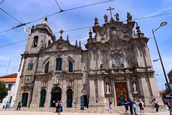 Igreja Carmo Una Chiesa Decorata Con Piastrelle Azulejo Oporto Portogallo — Foto Stock