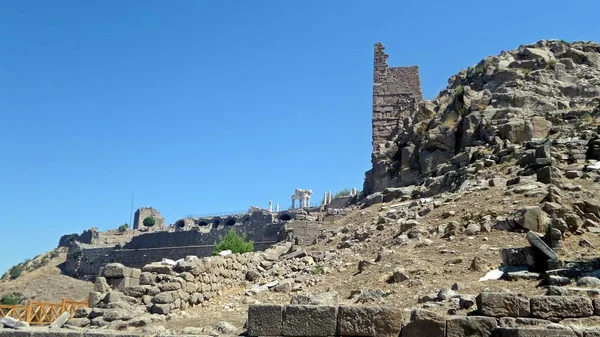 Turkiet Bergama Ruinerna Den Antika Grekiska Staden Pergamon Förstört Gamla — Stockfoto