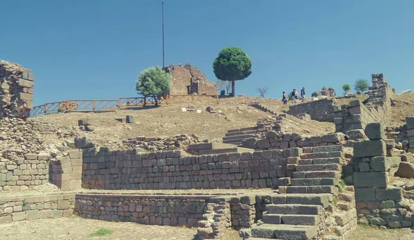 Turkiet Bergama Ruinerna Den Antika Grekiska Staden Pergamon Förstört Gamla — Stockfoto
