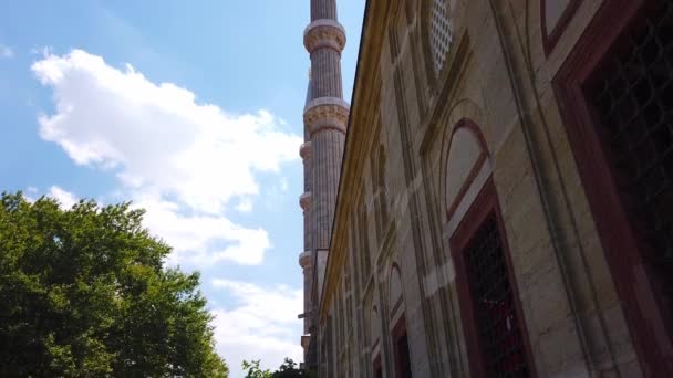 Süleyman Camii 'nin inşaatı. UNESCO dünya mirası sahası. — Stok video