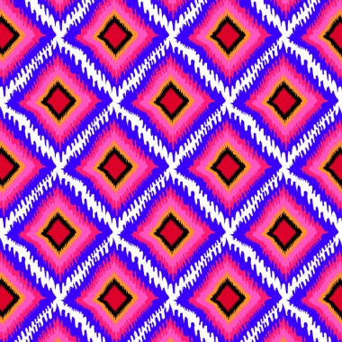Dikişsiz desen geometrik Ikat arka plan deseni