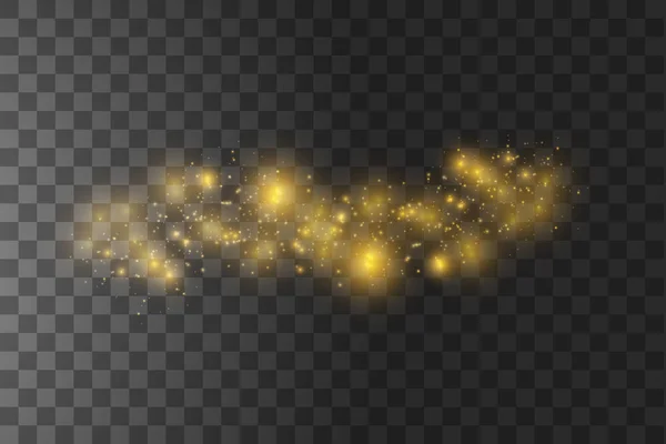 Gold dust with shiny particles Royalty Free Vector Image