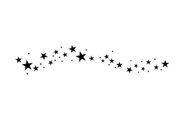 Vallende sterren. Wolk van sterren geïsoleerd op een witte achtergrond. Vectorillustratie — Stockvector