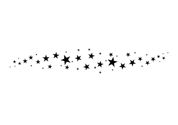 Étoile tombante. Nuage d'étoiles isolé sur fond blanc. Illustration vectorielle — Image vectorielle
