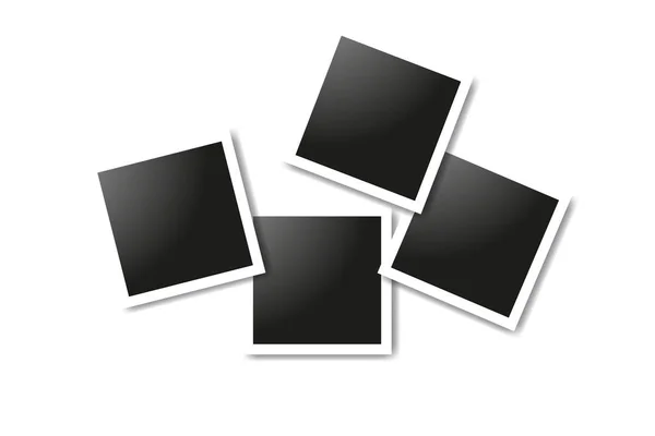 Set von realistischen quadratischen Rahmen, Vektor Fotorahmen-Mockup-Design. Vektorrahmen Fotocollage auf weißem Hintergrund. Vektorillustration — Stockvektor