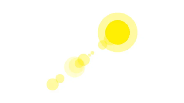 Icône du panneau météo ensoleillé sur fond blanc. Illustration soleil jaune — Image vectorielle