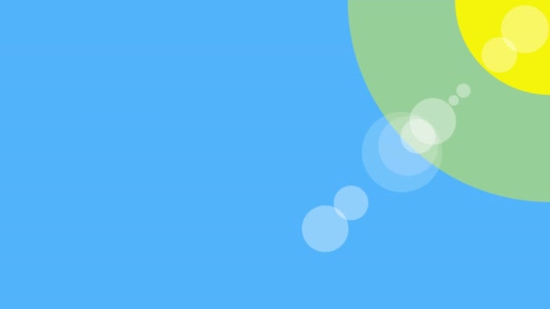 Solsken ikon animation med blå bakgrund. Ikondesign. Videoanimering. Ljus sol isolerad tecknad animation — Stockvideo