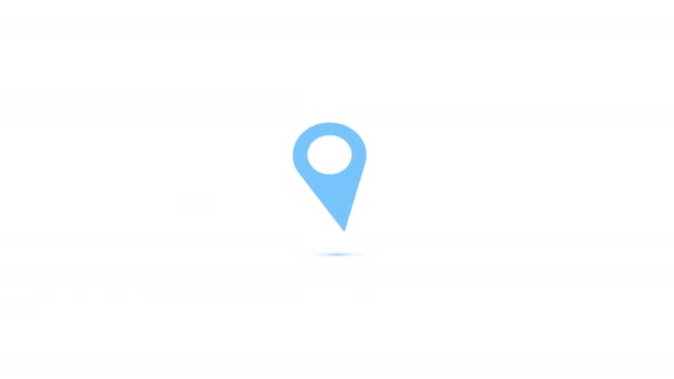 Icono de ubicación pop-up animación — Vídeos de Stock