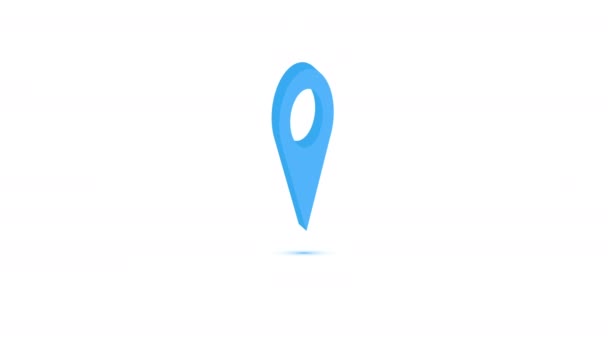 Icono de ubicación pop-up animación — Vídeo de stock