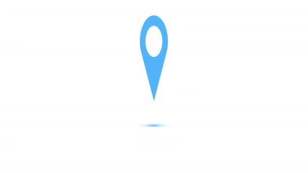 Icono de ubicación pop-up animación — Vídeo de stock