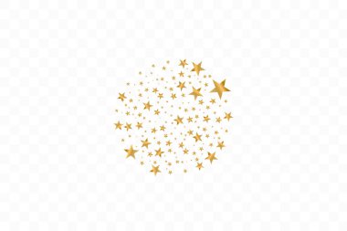 Altın yıldızlar Daire Vektör İllüstrasyon. Düz simge yıldız çerçeve sembolü