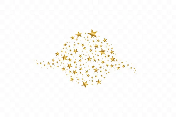 Stelle d'oro In Circle Vector Illustration. Icona piatta simbolo della cornice stellare — Vettoriale Stock