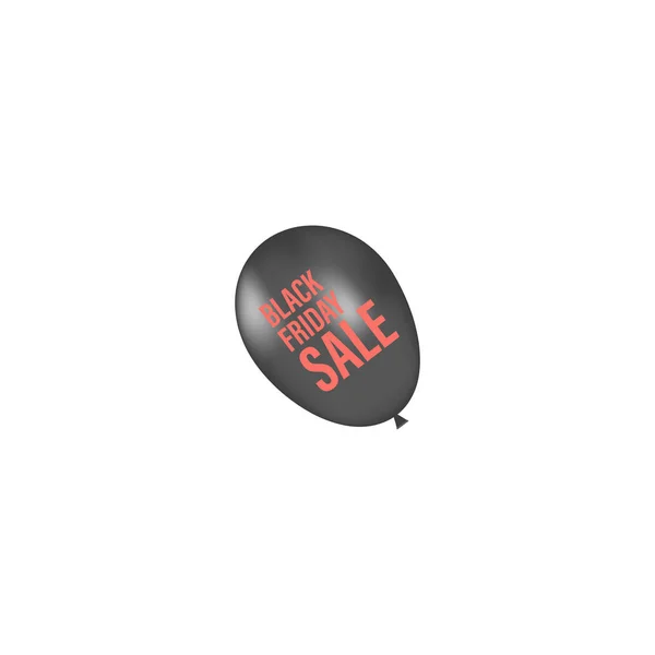 Black Friday Balonlar Arka Plan. Siyah Gerçekçi Balonlar Koleksiyonu. İş, Parti, Doğum Günü veya Tatiller için Cool Vektör İllüstrasyon. Zengin Vip Premium Şık Balonlar Uçan İzole — Stok Vektör