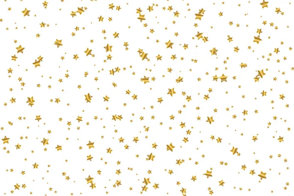 Een vallende gouden ster. Wolk van sterren geïsoleerd op transparante achtergrond. Vectorillustratie — Stockvector