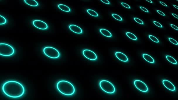 Dynamic animated background with pulsating blue circles, looped animation. Looping realistic animation. — Stock Video