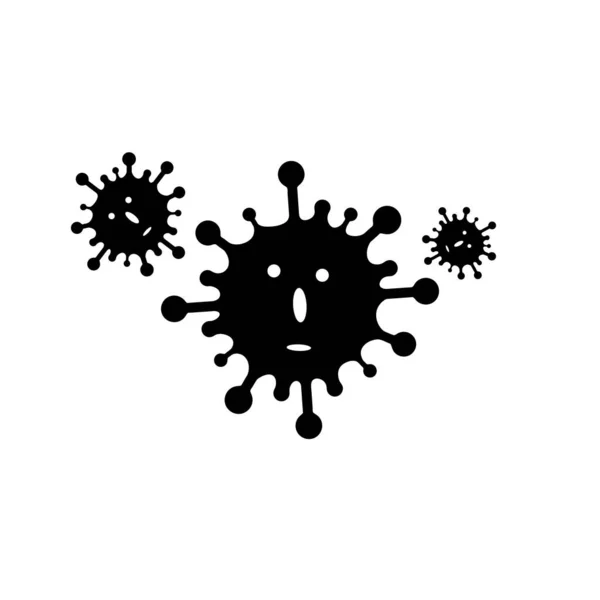 Coronavirus-Symbol. Abbildung enthält Vektor flache Coronavirus ikonisches Symbol isoliert auf weißem Hintergrund und Bonus-Symbole. — Stockvektor