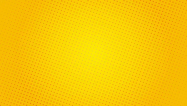 Fundo Pop Art. Fundo pontilhado retro. Ilustração vetorial. Meio-tom amarelo pop art —  Vetores de Stock