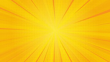 Sarı çizgi romanların pop sanat geçmişi. Gradyan yarım tonlu pop sanat retro tarzı