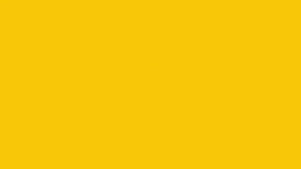 El fondo animado dinámico con círculos blancos pulsantes y el sol sobre fondo amarillo se cambian de tamaño con movimiento de perspectiva. animación en bucle. — Vídeo de stock