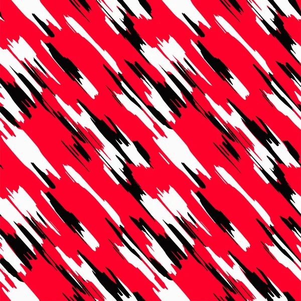 Modèle Vectoriel Abstrait Sans Couture Avec Des Lignes Rouges Noires — Image vectorielle