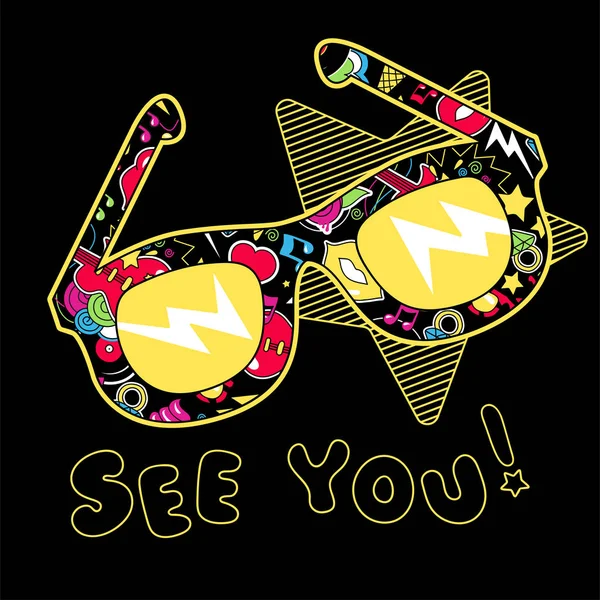 Renkli moda sanat gözlük. Tekstil ve kumaş için arka plan.